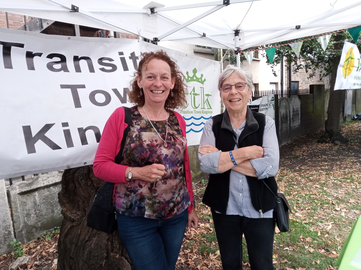 Toni and Marilyn on the TTK stall in the GreenZone, Kingston Carnival, September 2019